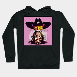 Spooky Cowboy Cat - Halloween Delight Hoodie